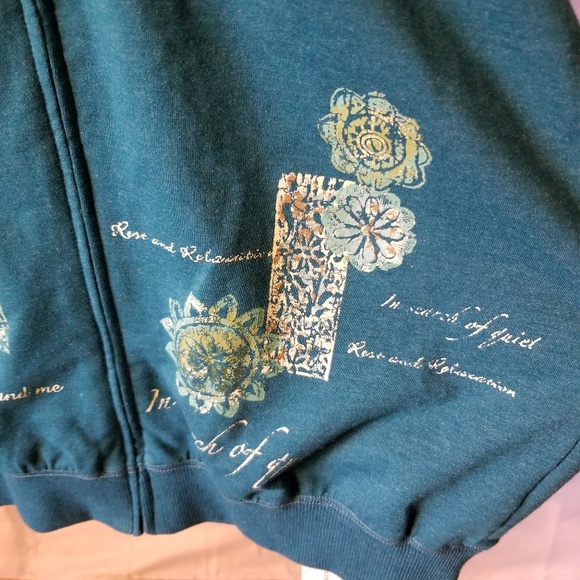 NWT Alfred Dunner Zip Up Sweatshirt Size 10 - Picture 3 of 4